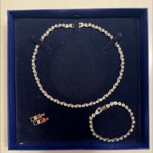 Swarovski Crystal Tennis Necklace & Bracelet Set